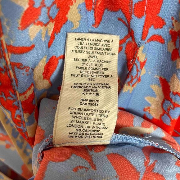 Free People Cruisin' Together Printed Blouse Blue Womens Size S - Picture 6 of 9